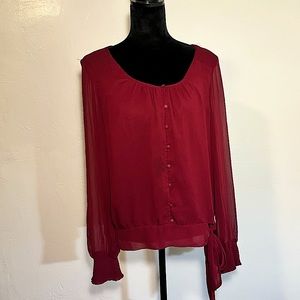 WHBM chiffon top